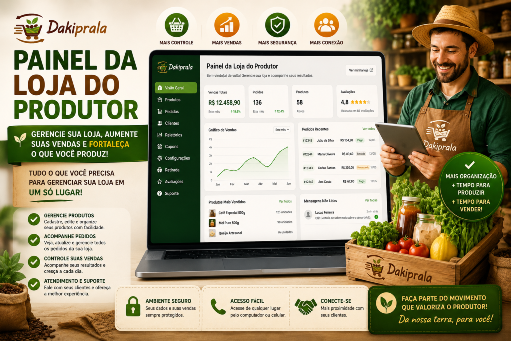 Painel da Loja do produtor